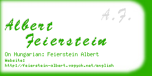 albert feierstein business card